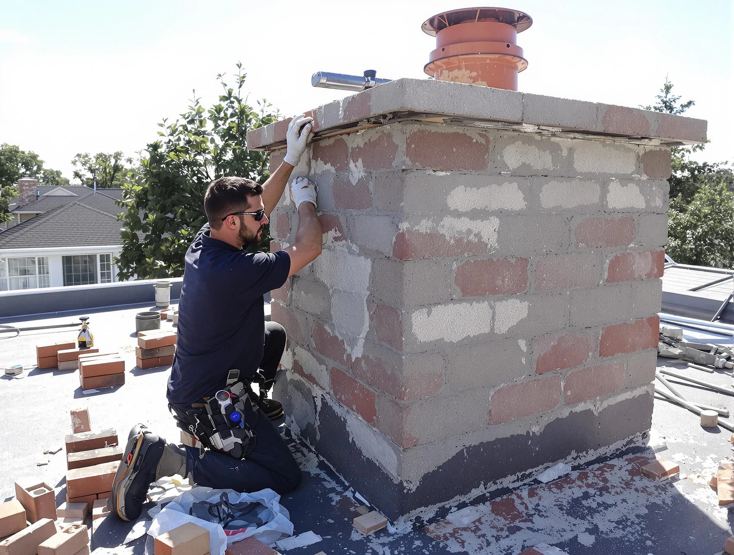 Advanced chimney repair process by Nichols Hills Chimney Sweep in Nichols Hills, OK