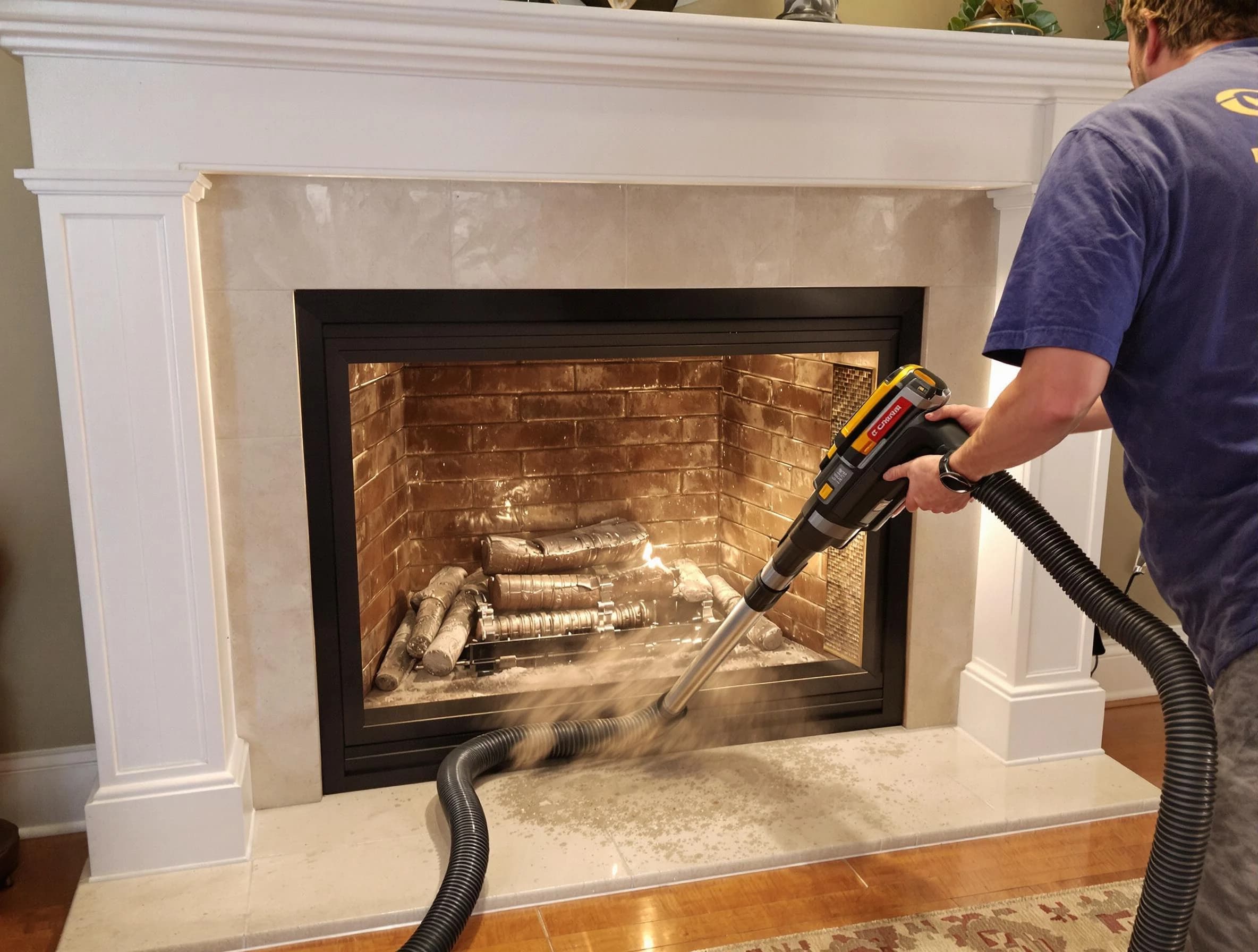 Fireplace cleaning performed by Nichols Hills Chimney Sweep in Nichols Hills, OK