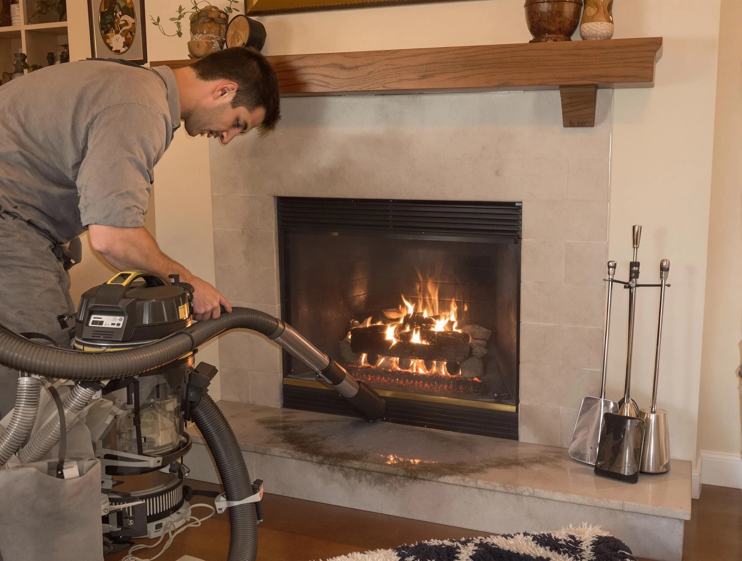 Routine fireplace upkeep by Nichols Hills Chimney Sweep in Nichols Hills, OK