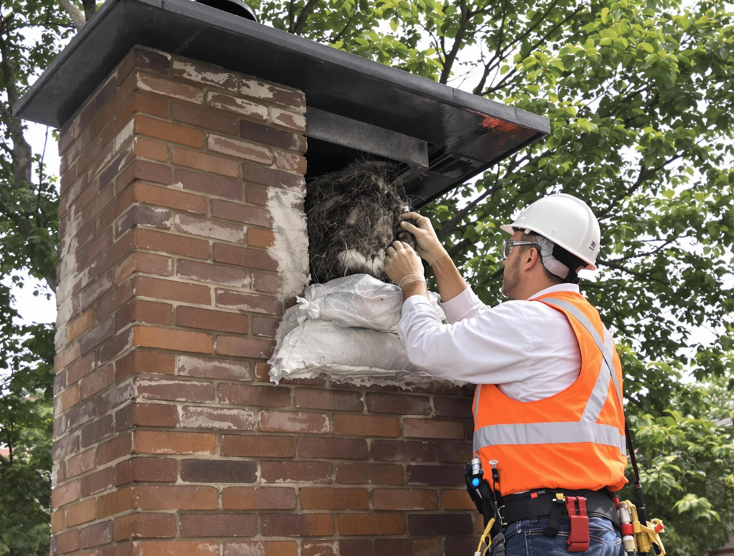 Humane removal of debris and animals by Nichols Hills Chimney Sweep in Nichols Hills, OK