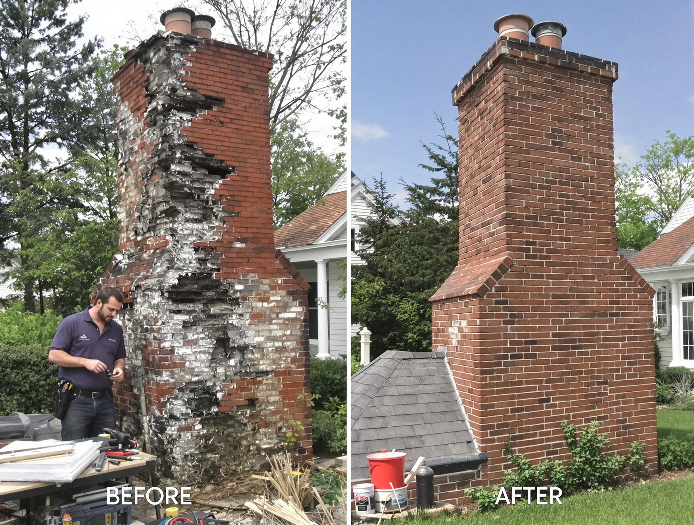 Nichols Hills Chimney Sweep performing a full chimney restoration in Nichols Hills, OK